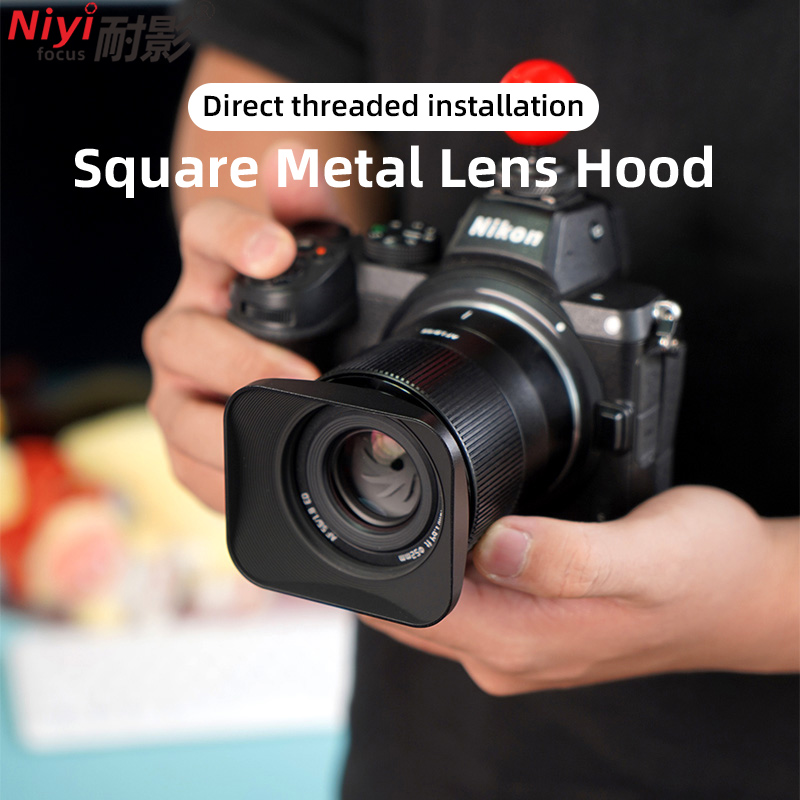 Lens Cap Vintage - Vintage Square Metal Lens Hood Threaded