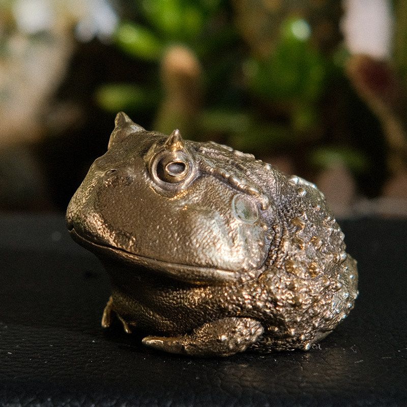 Vintage Collectible Furniture - Vintage Brass Pacman Frog Ornament Wealth