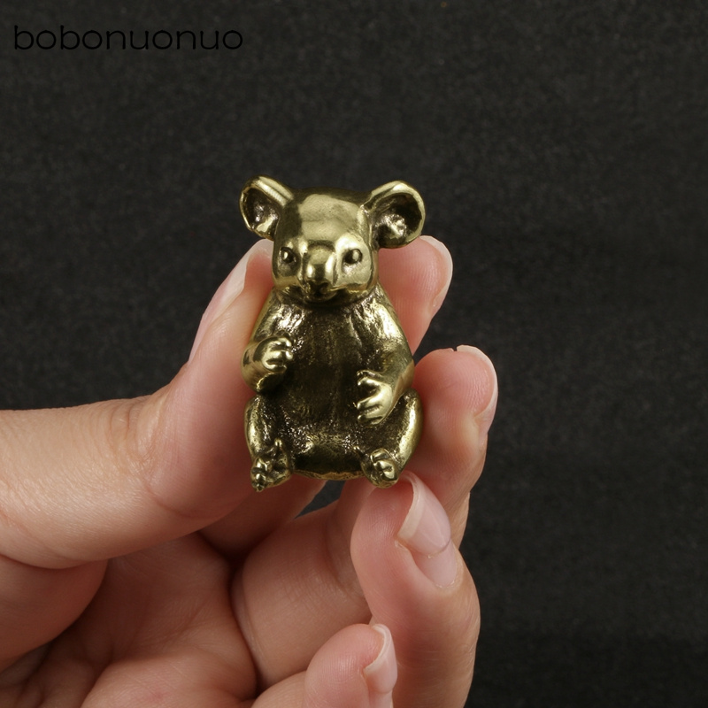Vintage Collectible Furniture - Vintage Brass Cute Koala Miniature Ornaments