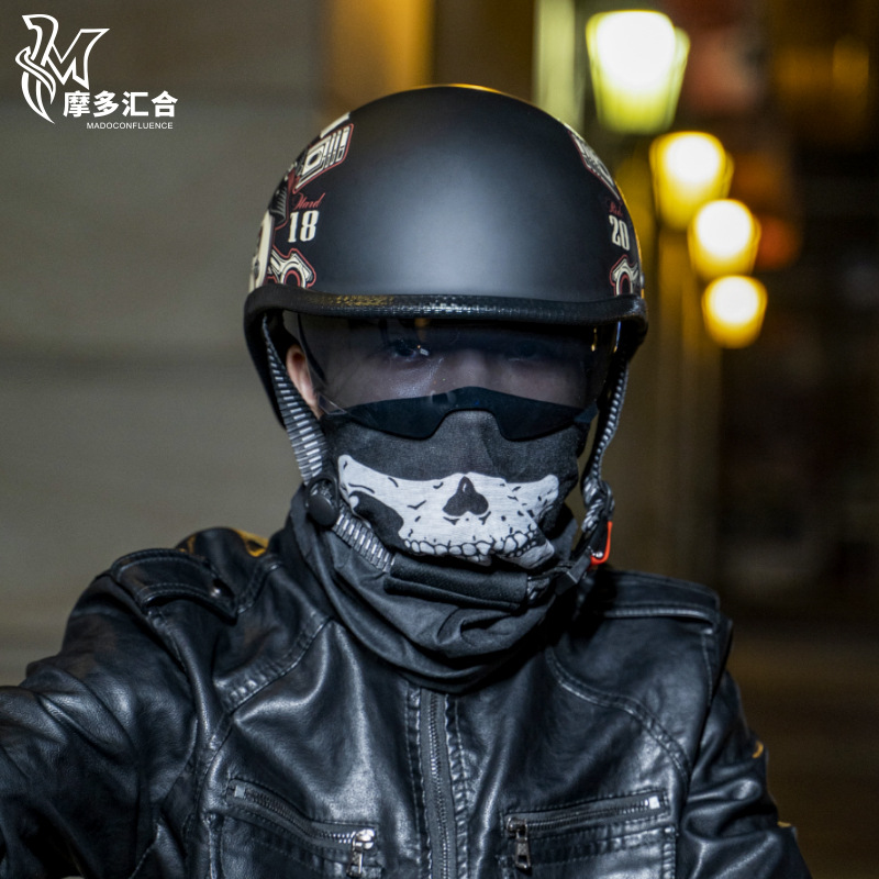 Retro Motorcycle Helmets for M - огляд і ціна Lens Cap Vintage