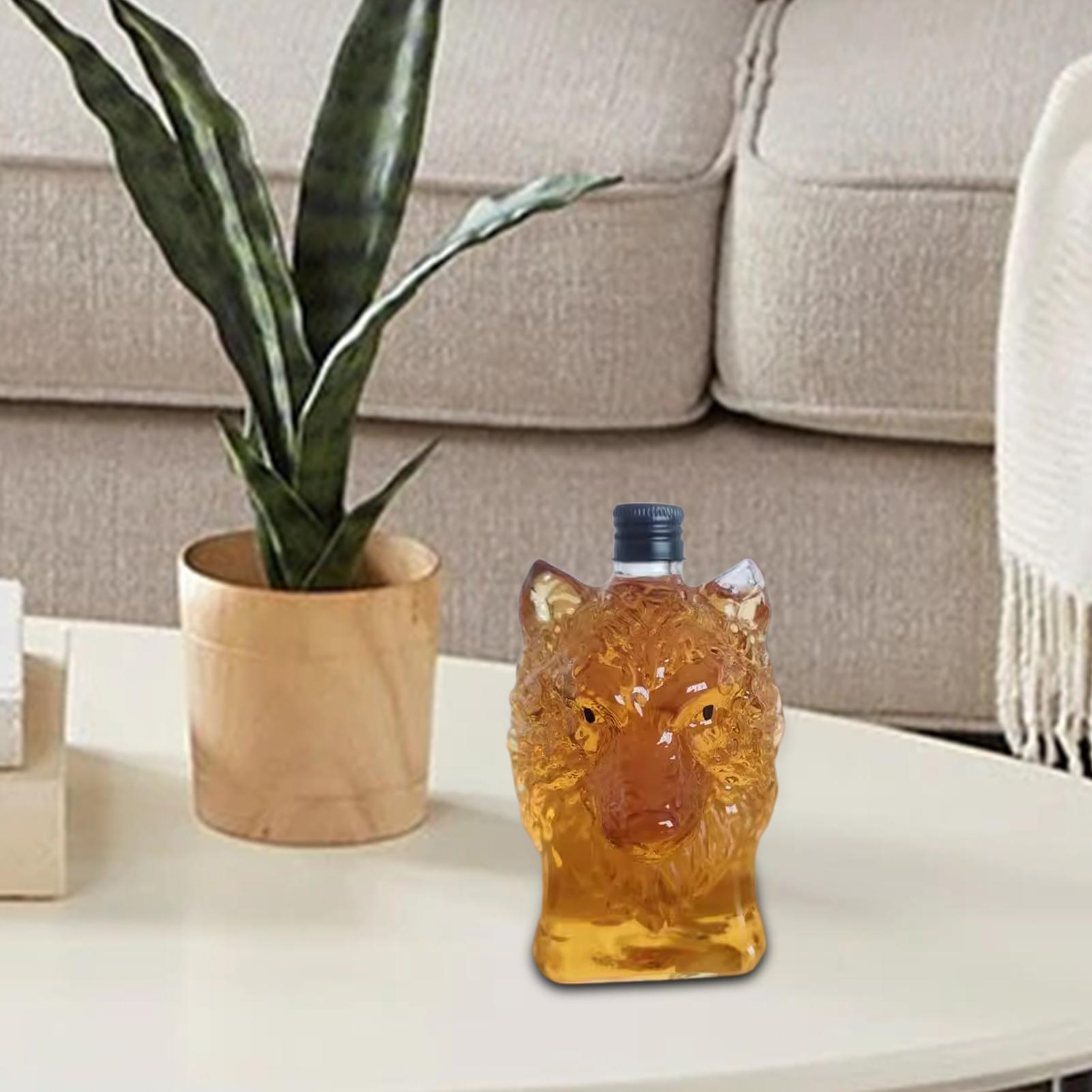 Whiskey Bottle Wolf Shape Wine - огляд і ціна Vintage Collectible Glass