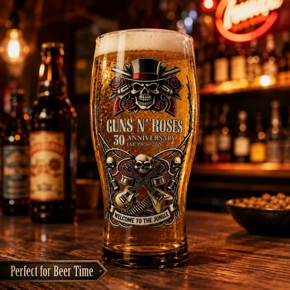 Guns N' Roses Memorial Beer Mu - огляд і ціна Vintage Collectible Glass