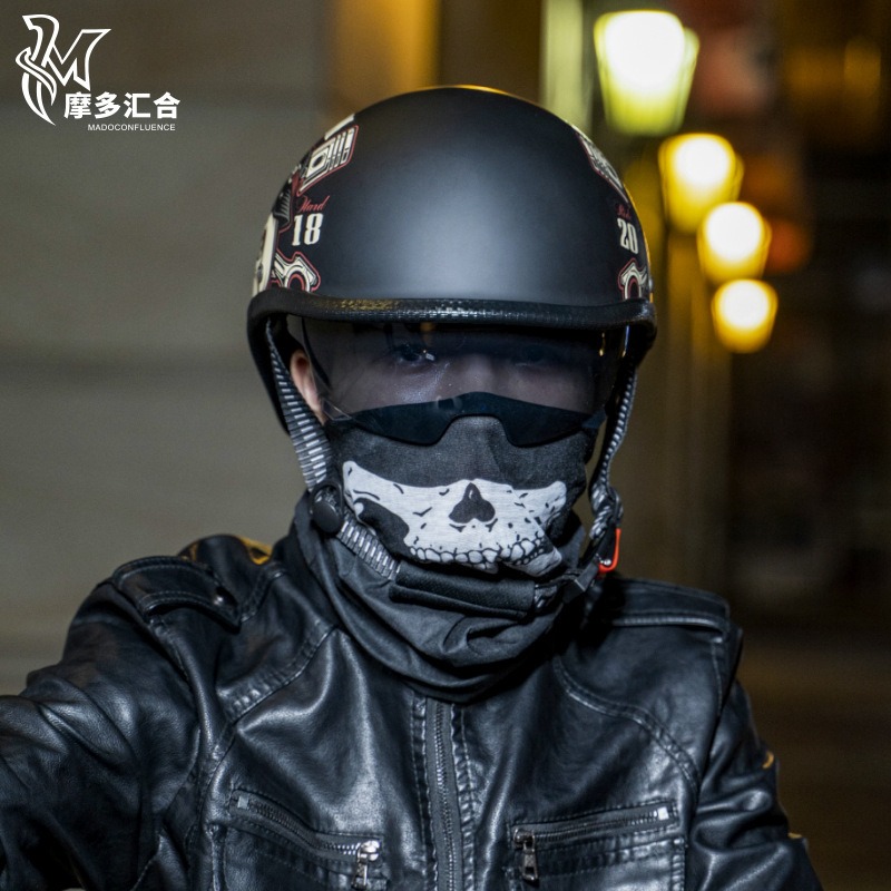 Retro Motorcycle Helmets for M - огляд і ціна Lens Cap Vintage
