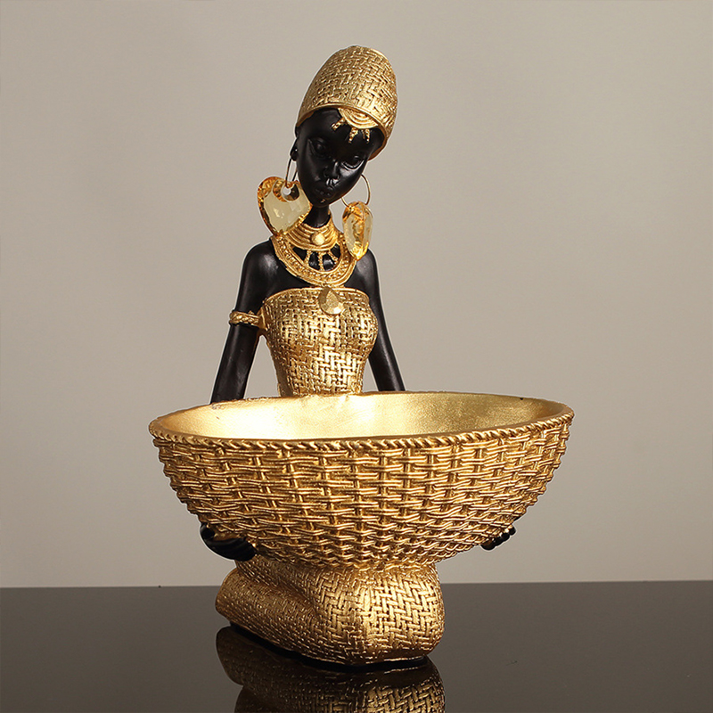 African Girl Holding A Plate S - огляд і ціна Vintage Collectible Furniture