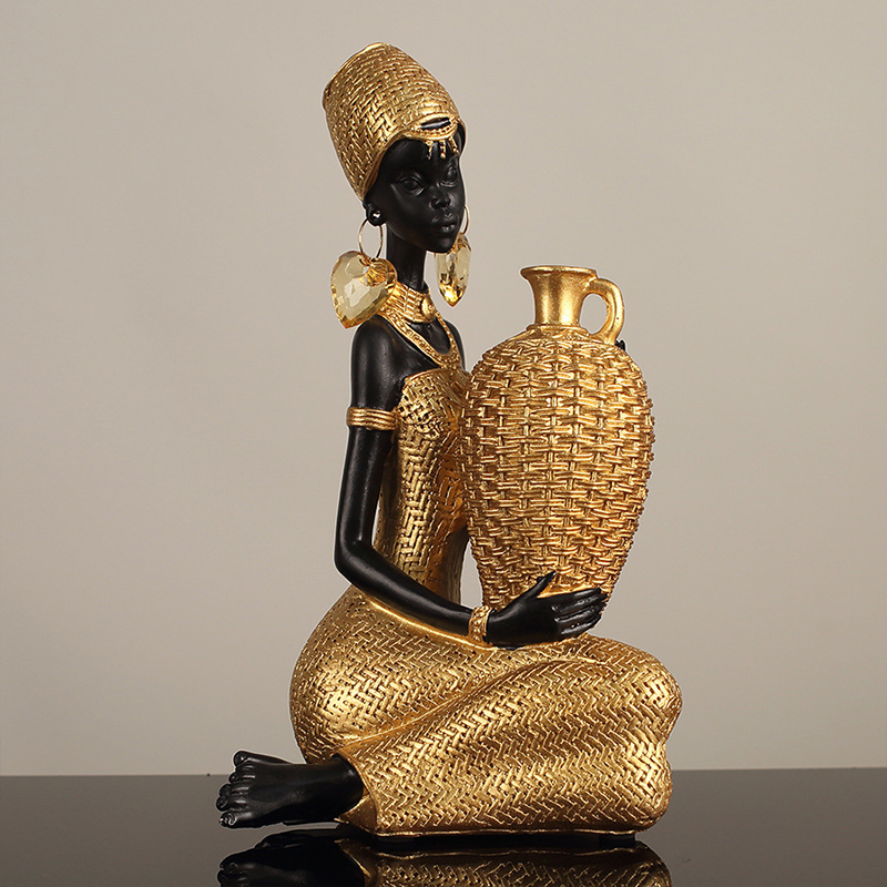 African Girl Holding A Plate S - огляд і ціна Vintage Collectible Furniture