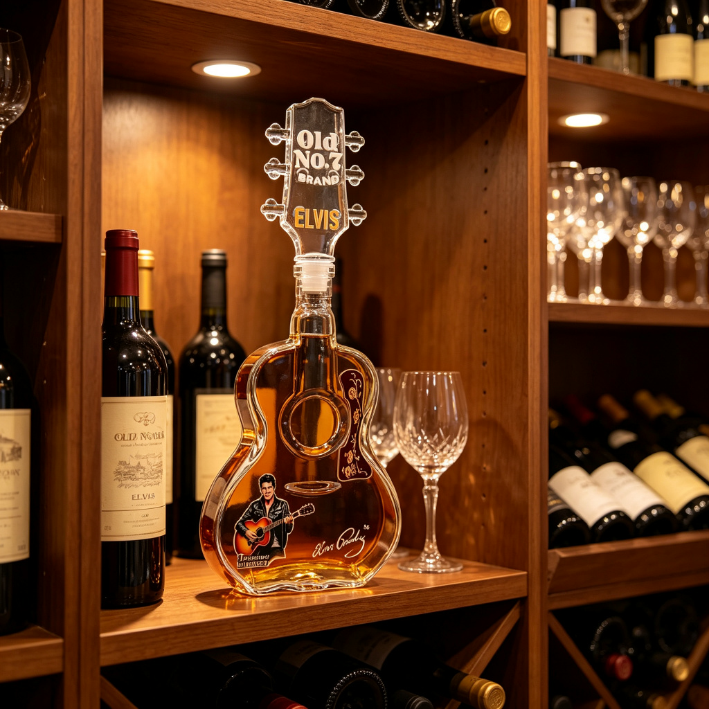 Elvis Guitar Whiskey Decanter  - огляд і ціна Vintage Collectible Glass