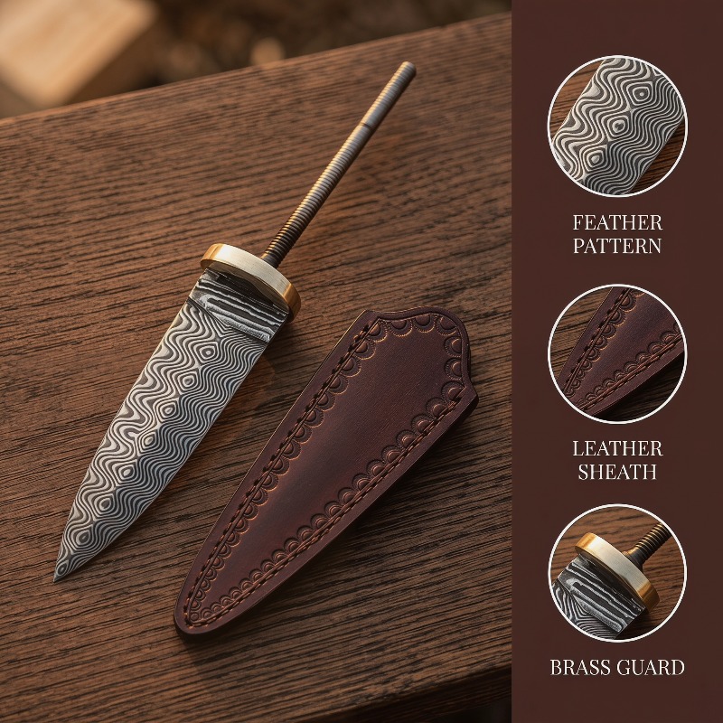 Vintage Damascus Steel Tea Kni - огляд і ціна Vintage Collectible Knife